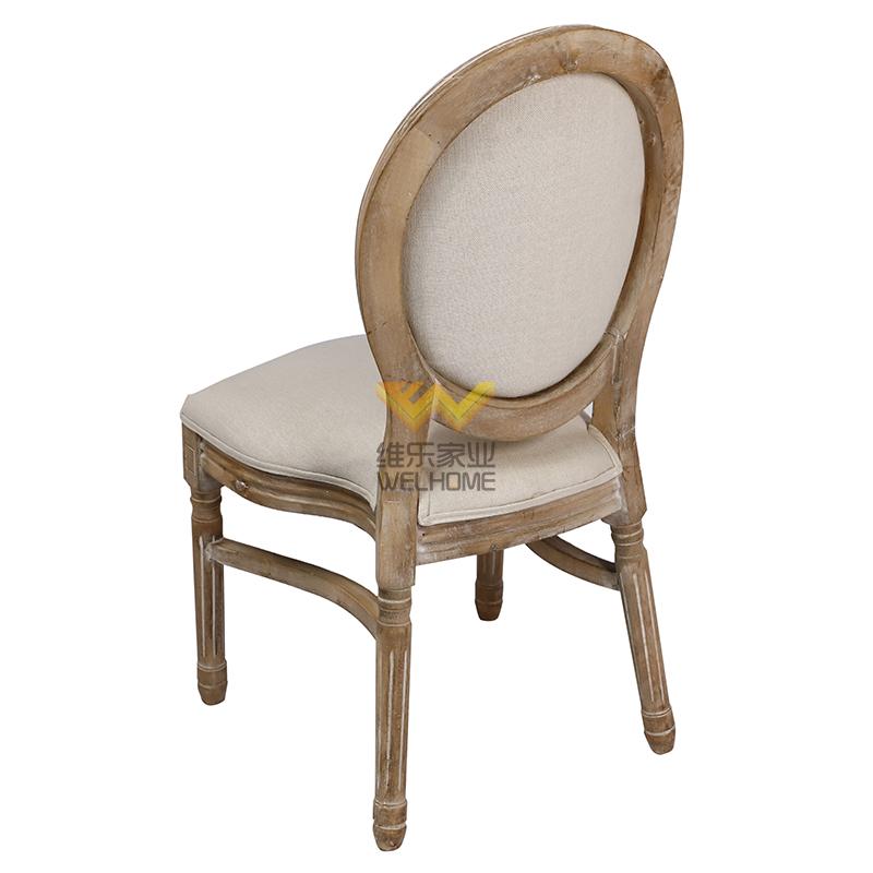 Factory wholesale stackable antique wood cane rattan back louis chair 